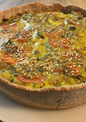 Una foto de Tarta de zapallitos y zanahoria sin gluten