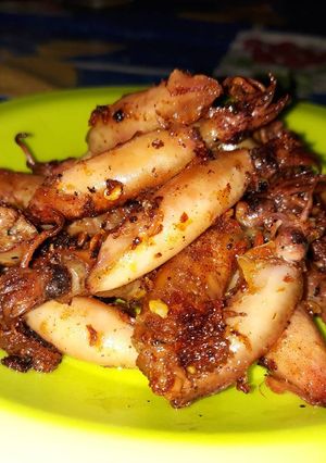 Foto resep Goreng Asin Cumi Pedas Gurih