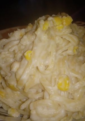 Una foto de Fideos con Salsa Blanca