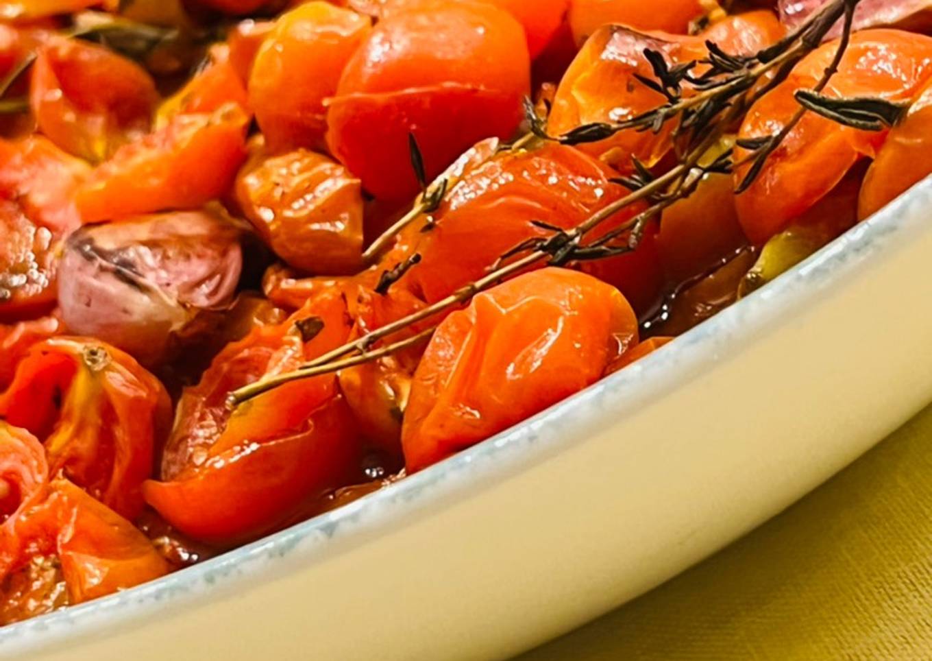 Tomates cherry confitados