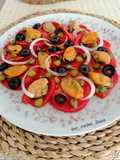 Ensalada de tomate y mejillones en escabeche