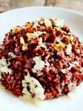 Riso thai rosso con gorgonzola e noci