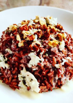 Foto di Riso thai rosso con gorgonzola e noci