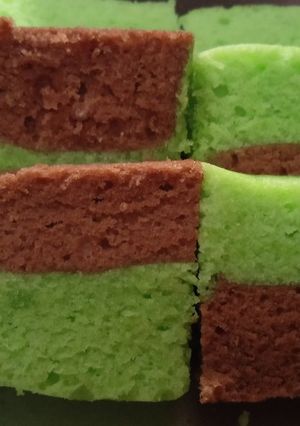 Foto resep Brownies Kukus Coklat Pandan