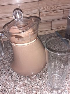 صورة لوصفة مشروب الموز و نوتيلا