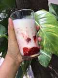 Korean strawberry milk latte