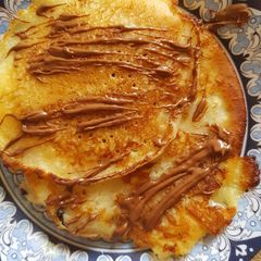 A picture of Nutella pancakes.