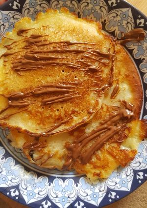 A picture of Nutella pancakes.