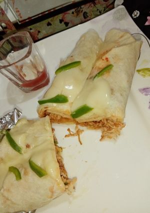 A picture of Chicken cheese wrapped.
