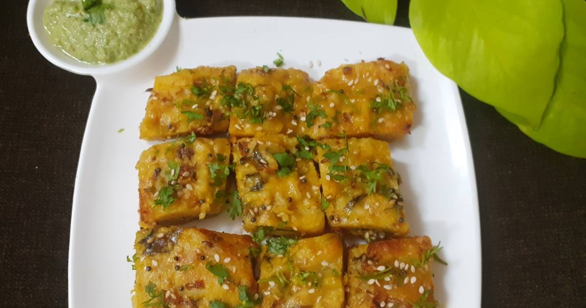 Bottle Gourd Colocasia Leaves Dhokla Recipe By Jasmin Motta Beingmotta Cookpad