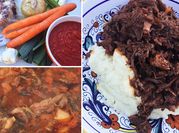 A picture of oxtails and potatoes