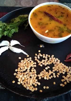 A picture of Khatti meethi gujarati dal.