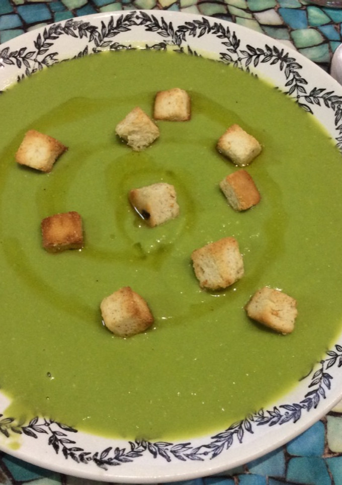 Una foto de Puré de guisantes