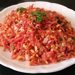 A picture of Carrot moong dal salad.