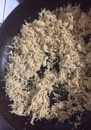 Hình của món Ruốc gà mắm.