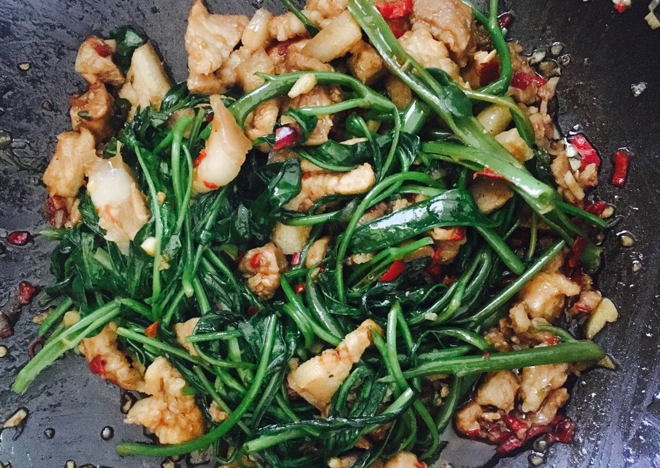 Babi kangkung saos tiram