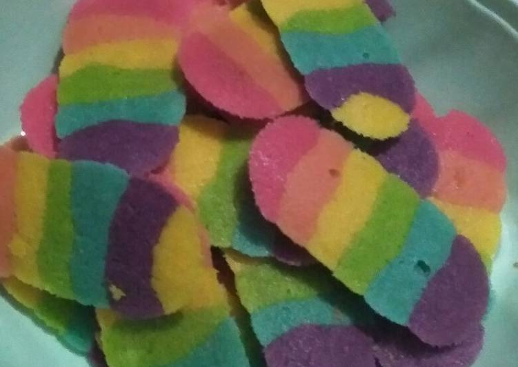 Cara termudah untuk Musim Dingin saat makan malam🌹Kue lidah kucing pelangi 🌹🌹