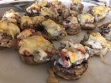 Champiñones rellenos con jamón