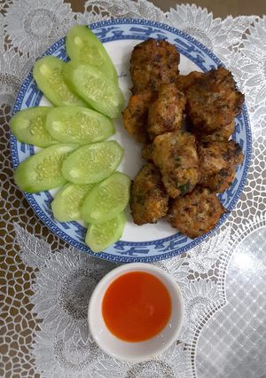 Hình của món Chả tôm tả phí lù.