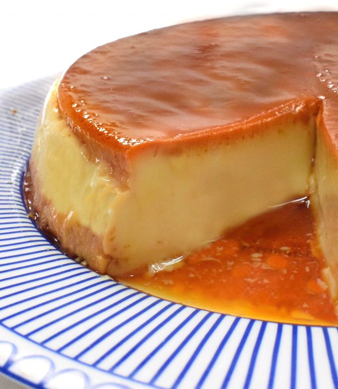 Una foto de FLAN de leche condensada 🍮 | Leche ASADA