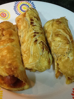 Una foto de Rollitos de tortilla con salchichas