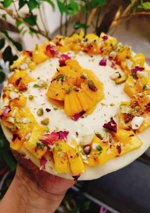 मैंगो चीज़ केक(,mango cheese cake recipe in Hindi) रेसिपी मुख्य फोटो