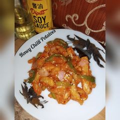 A picture of Honey Chilli Potatoes.