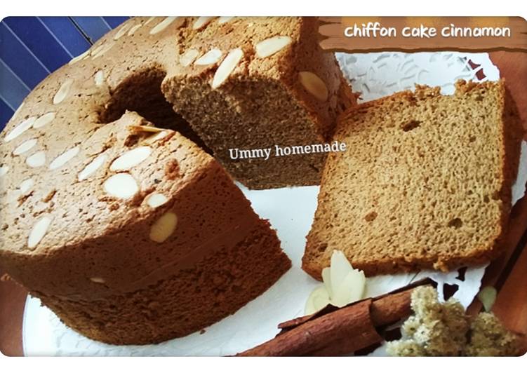 Resep Chiffon cake cinnamon kenari Anti Gagal