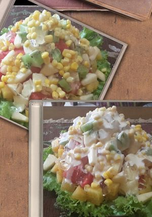 Foto resep SalBu (Salad Buah) Mountain with simple fresh mayo