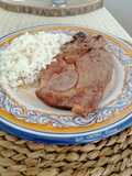 Chuleta de cerdo con salsa de soja