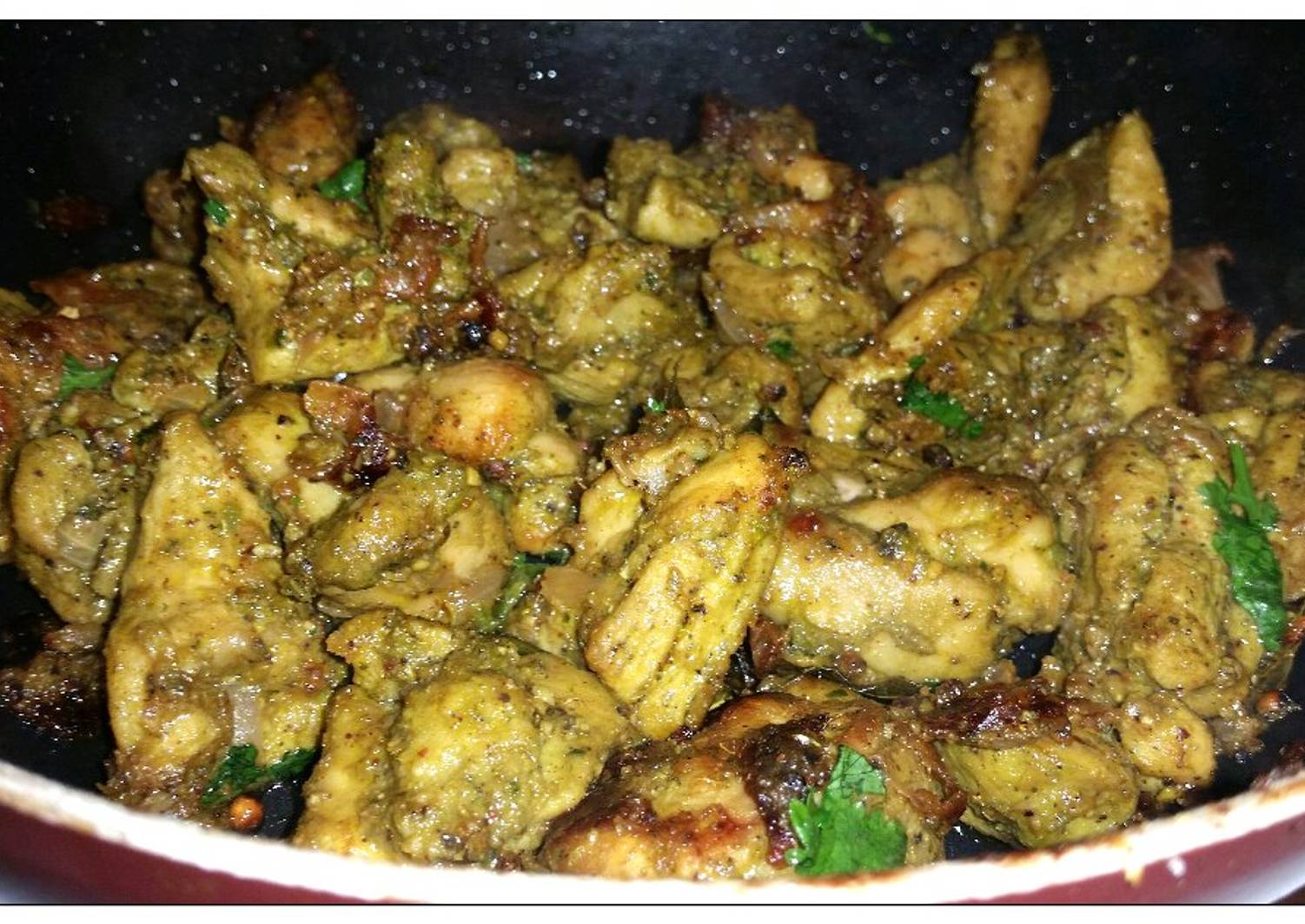 Green pepper chicken roast Recipe by Jiya Cookpad
