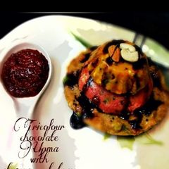 A picture of Tricolour chocolate upma.