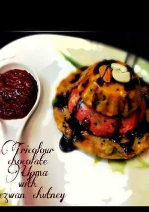 A picture of Tricolour chocolate upma.