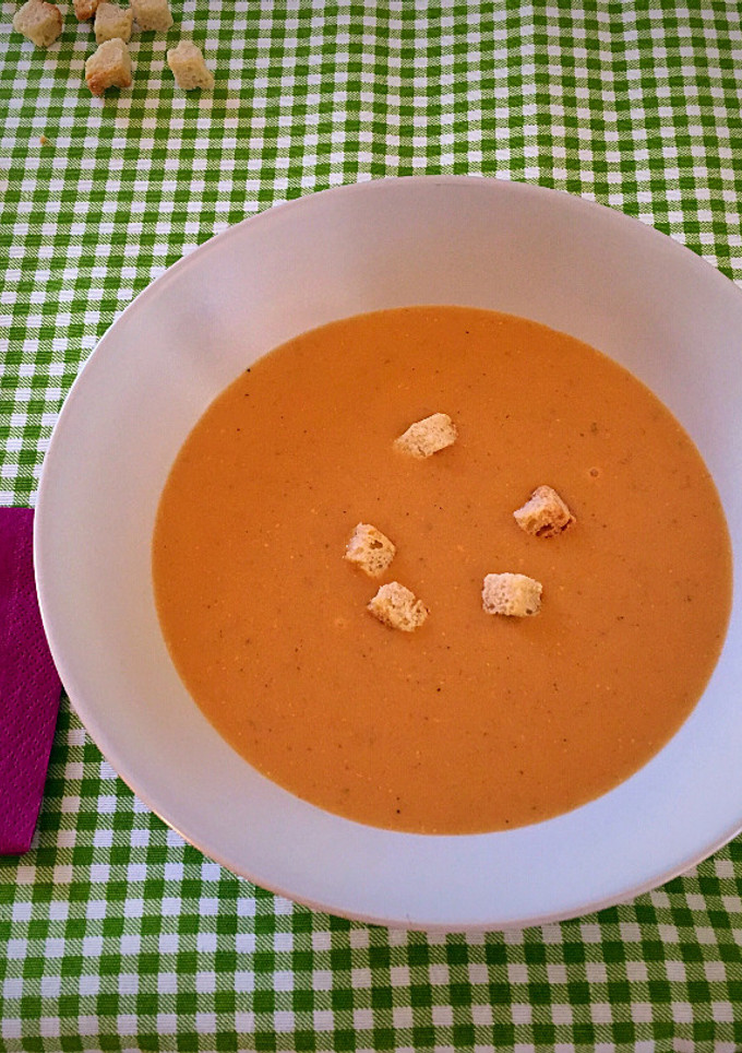 Una foto de Bisque de langostinos