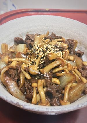 Foto resep Beef teriyaki with mushroom