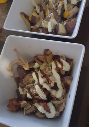 Una foto de Salchipapa costeño en Airfryer