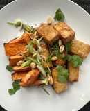 Crispy Tofu with Sweet Potatoes