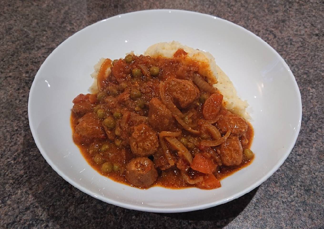 Slow Cooker Curried Sausages