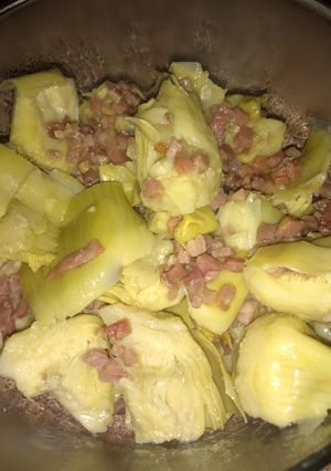 Foto principal de Alcachofas con jamón serrano