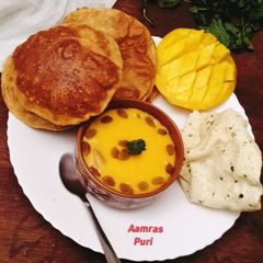 A picture of Alphonso mangoes AamRas 😋 (Summer special Alphonso Mango Aamras).