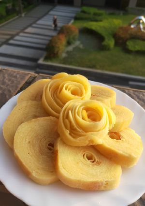 【甜點】鬆餅粉應用006：年輪蛋糕 的食譜成品照片