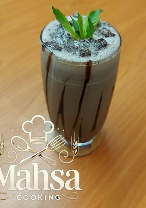 عکسی از دستور میلک شیک نعنا شکلاتی