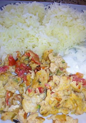 A picture of Spicy scrambled egg #4weeksChallenge.
