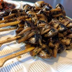 A picture of Mushroom Satay.