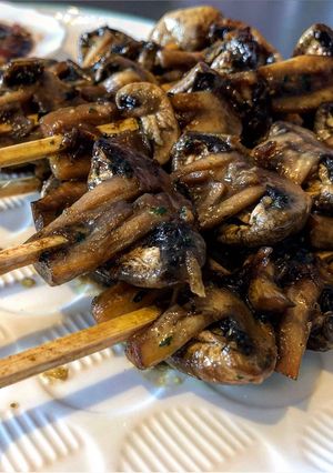A picture of Mushroom Satay.