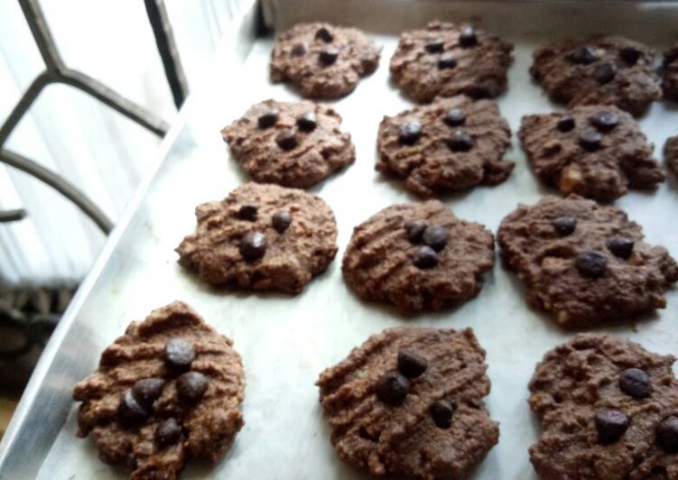 Resep Crunchy Oat choco healthy cookies (full tepung gandum), Enak