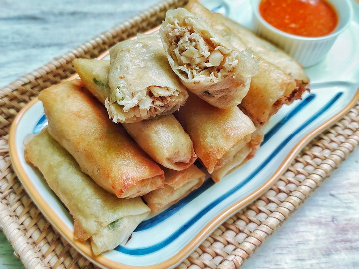 Cara Buat Lumpia isi rebung ayam Praktis