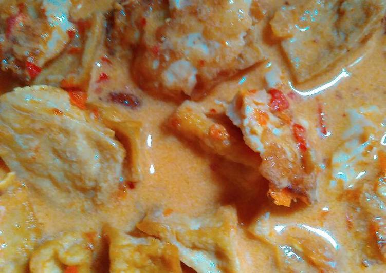 Tahu telur balado pedas