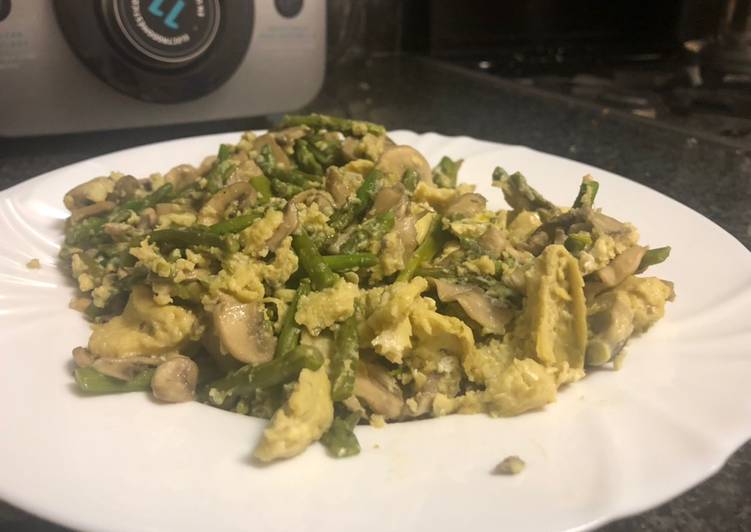 Thermomix revuelto champinones huevo