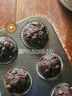 Gambar Double Chocolate Banana Muffins